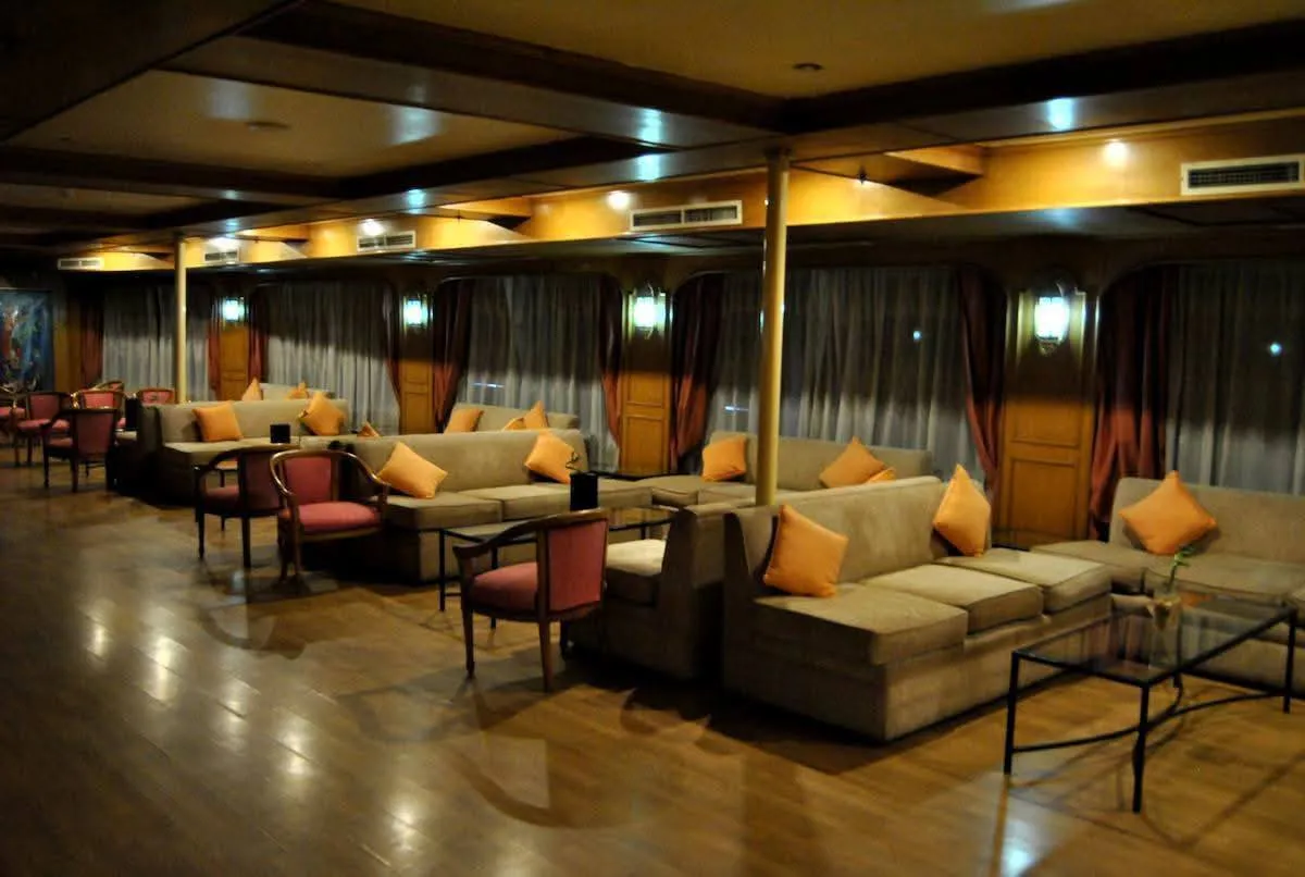 Lounge aboard the Hapi V Nile Cruise Nile cruise